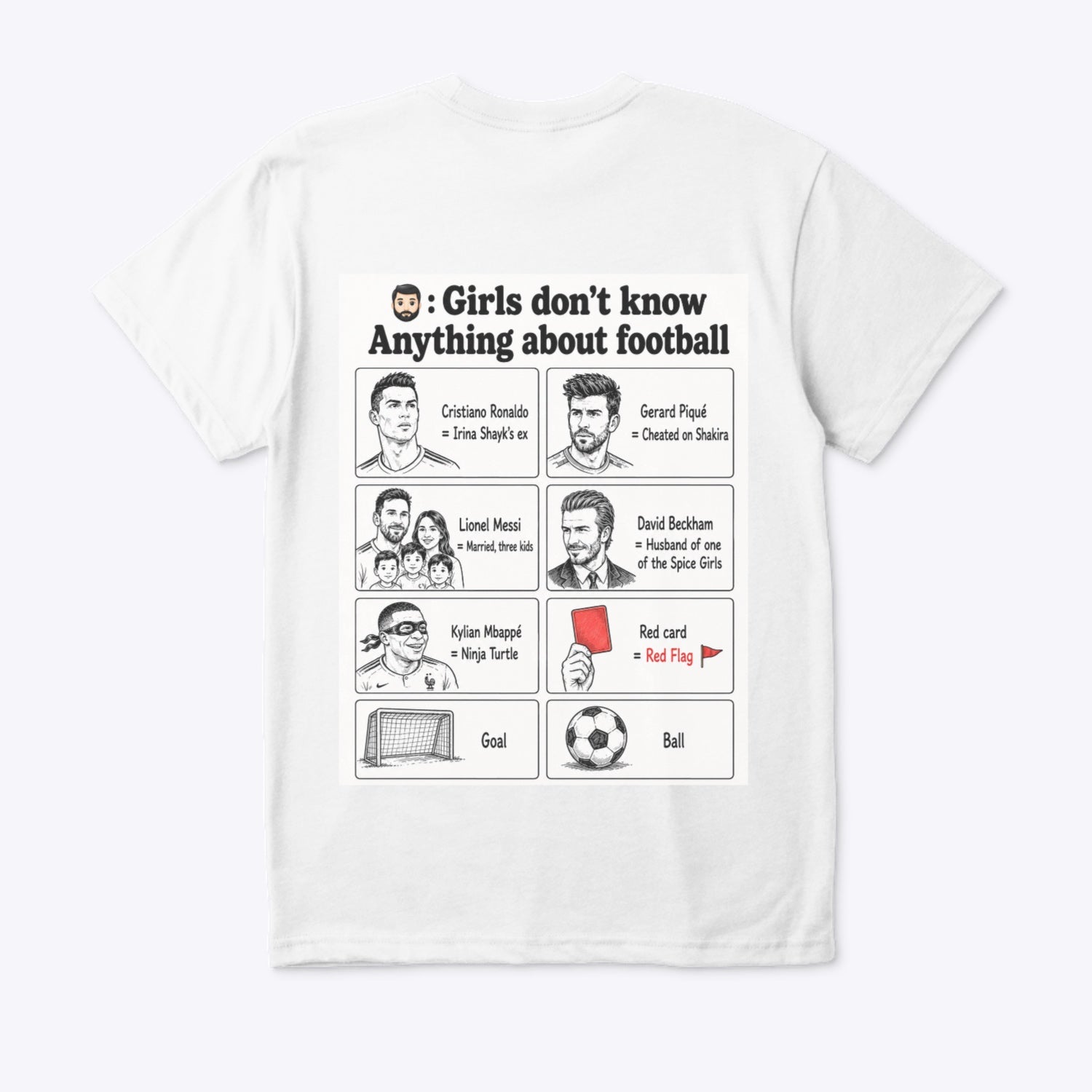 Girls Don't Know Anything About Football – Funny Soccer Meme T-Shirt