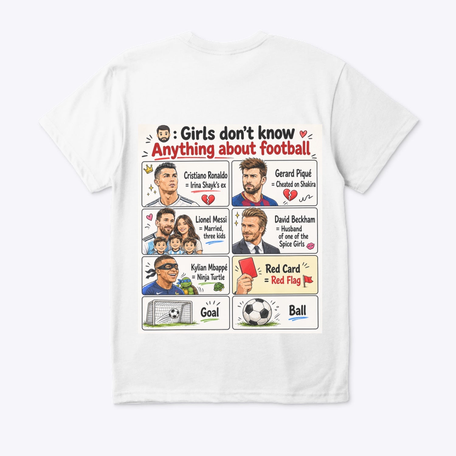 Girls Don’t Know Anything About Football Funny World Cup T-Shirt | Soccer Meme Tee Gift for Her